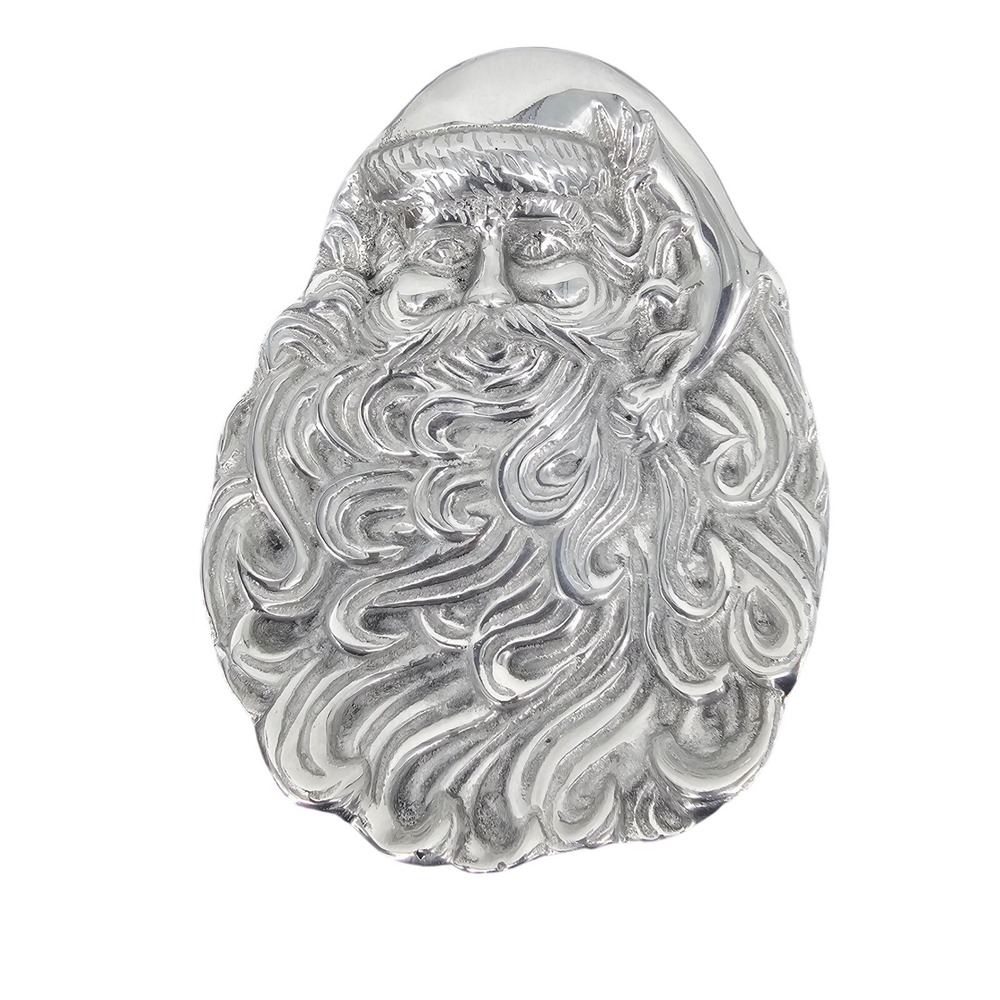 Holland Boone Polished Pewter Santa Claus St Nicholas Small Tray Dish